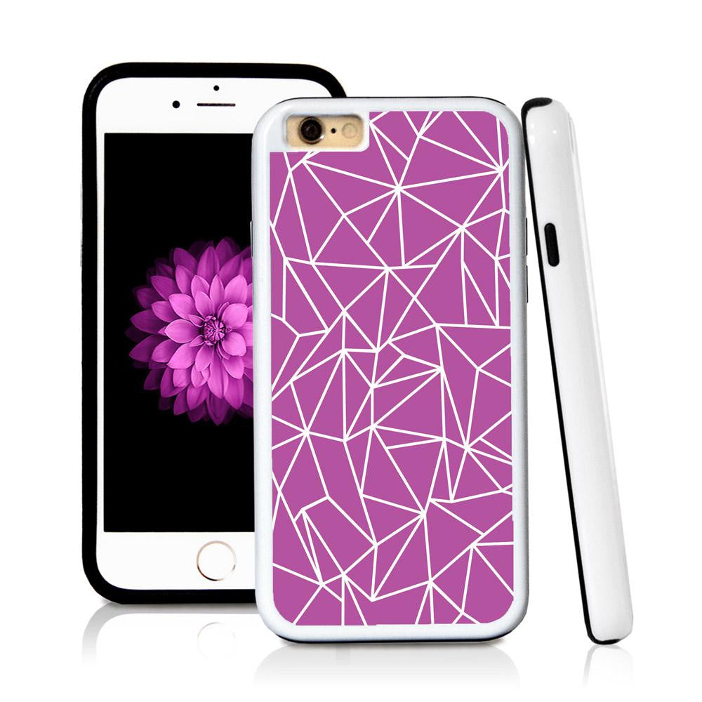 iPhone 6 case Abstract lines in Purple with hard plastic & rubber protective cover