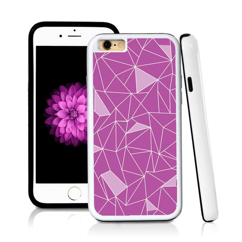 iPhone 6 case Abstract lines with solid colors in Purple with hard plastic & rubber protective cover