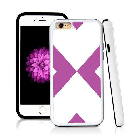 iPhone 6 case Abstract x in Purple with hard plastic & rubber protective cover