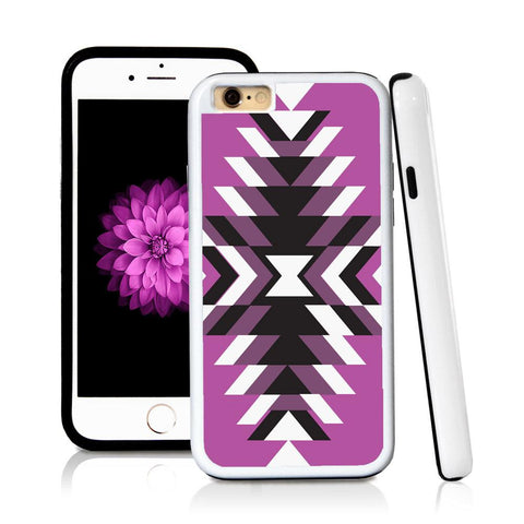 iPhone 6 case Aztec sunrays from middle in Purple with hard plastic & rubber protective cover