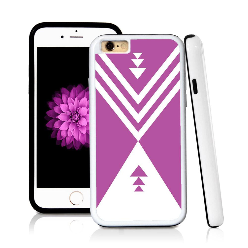 iPhone 6 case Aztec triangle in Purple with hard plastic & rubber protective cover