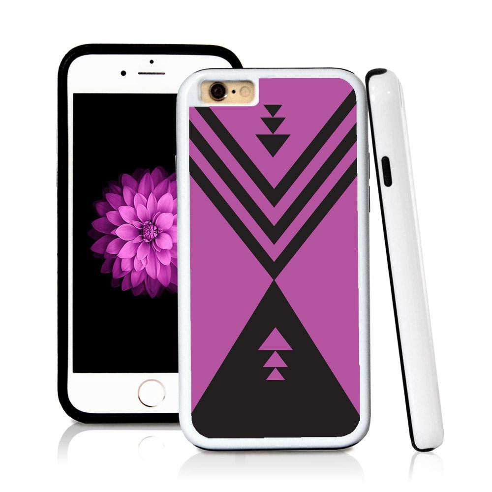 iPhone 6 case Aztec triangle in Purple with hard plastic and rubber protective cover