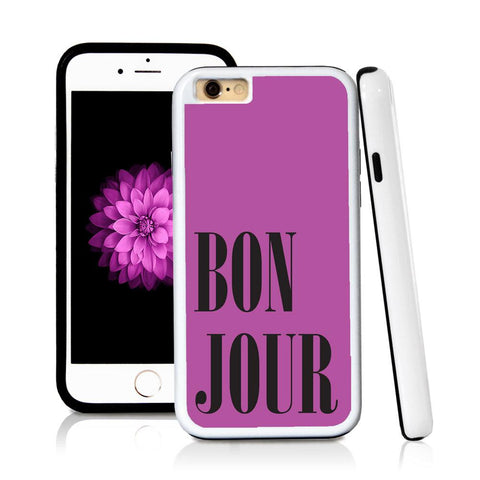 iPhone 6 case Bonjour type in Purple with hard plastic and rubber protective cover