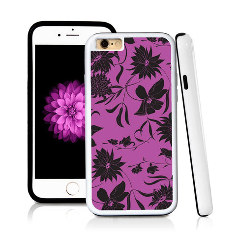 iPhone 6 case Botanical flowers in Purple with hard plastic and rubber protective cover