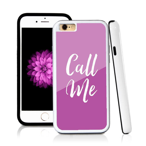 iPhone 6 case Call me in Purple with hard plastic & rubber protective cover