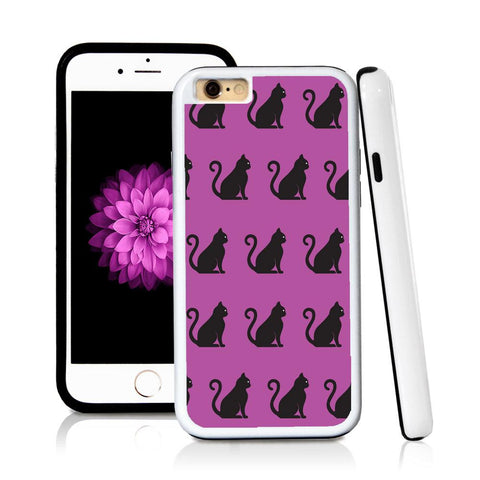 iPhone 6 case Cat sitting in Purple with hard plastic & rubber protective cover