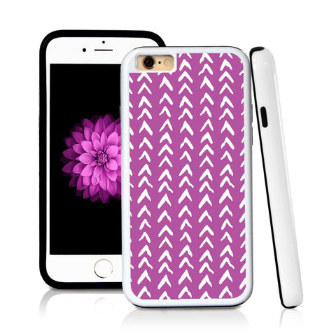 iPhone 6 case Chevron pattern in Purple with hard plastic & rubber protective cover