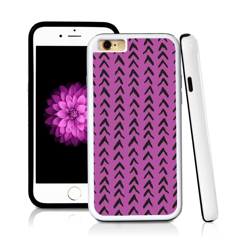 iPhone 6 case Chevron pattern in Purple with hard plastic and rubber protective cover