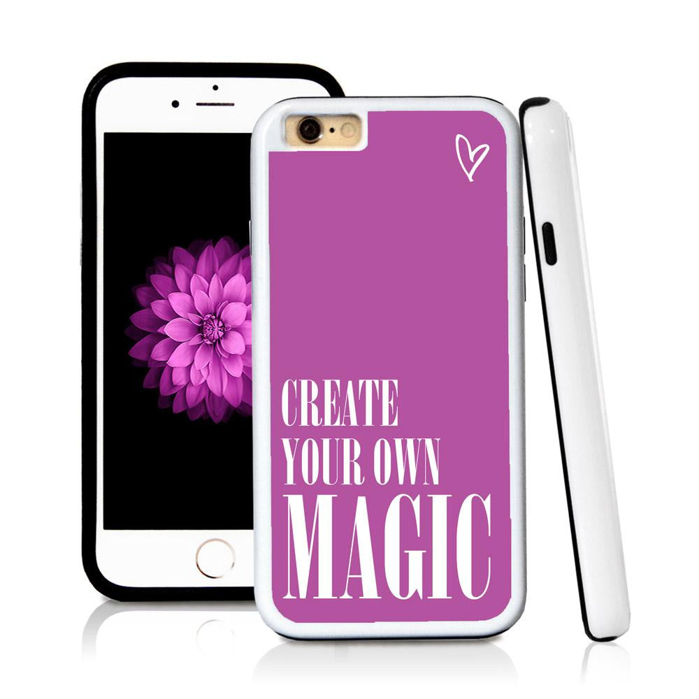 iPhone 6 case Create your own magic in Purple with hard plastic & rubber protective cover