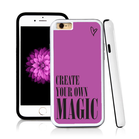 iPhone 6 case Create your own magic in Purple with hard plastic and rubber protective cover