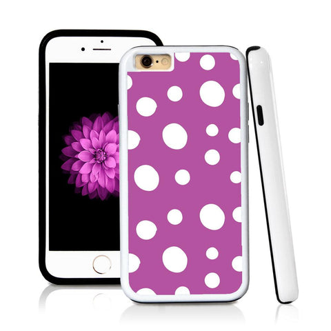 iPhone 6 case Dot pattern in Purple with hard plastic & rubber protective cover