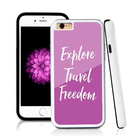 iPhone 6 case Explore travel freedom in Purple with hard plastic & rubber protective cover