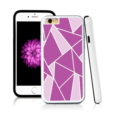 iPhone 6 case Geometric shapes in Purple with hard plastic & rubber protective cover