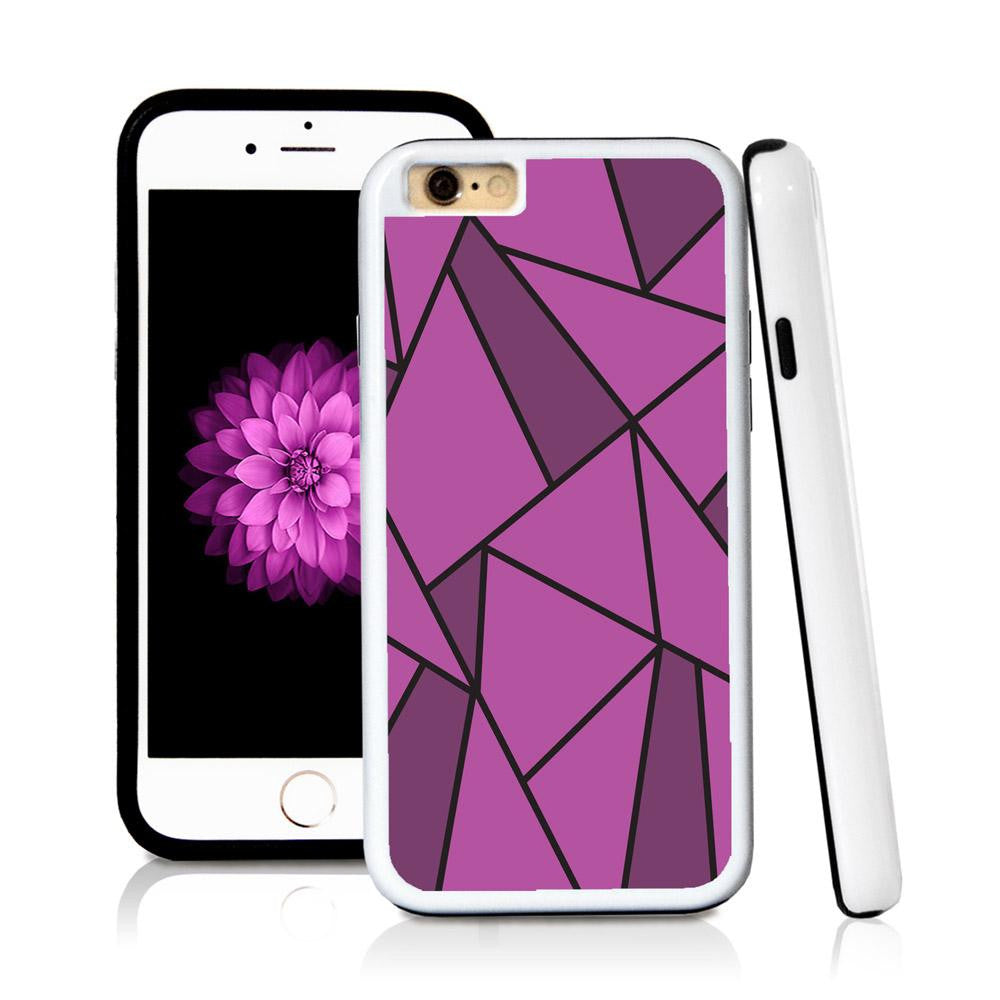 iPhone 6 case Geometric shapes in Purple with hard plastic and rubber protective cover