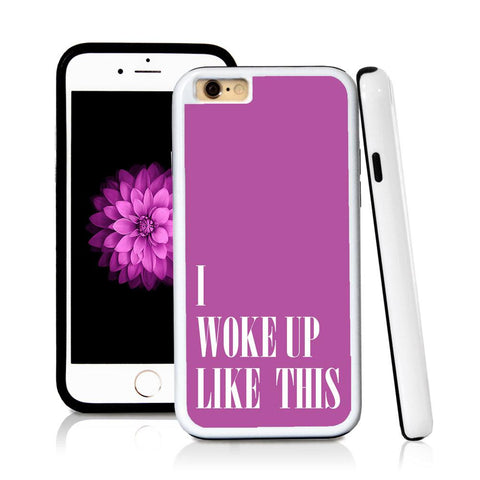 iPhone 6 case I woke up like this in Purple with hard plastic & rubber protective cover