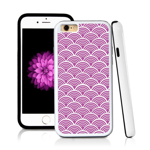 iPhone 6 case Japanese wave outline in Purple with hard plastic & rubber protective cover