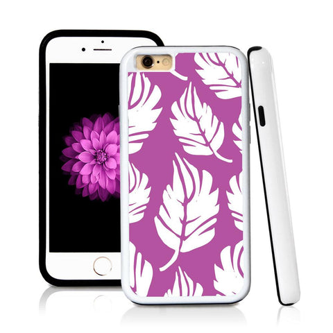 iPhone 6 case Large leaves in Purple with hard plastic & rubber protective cover