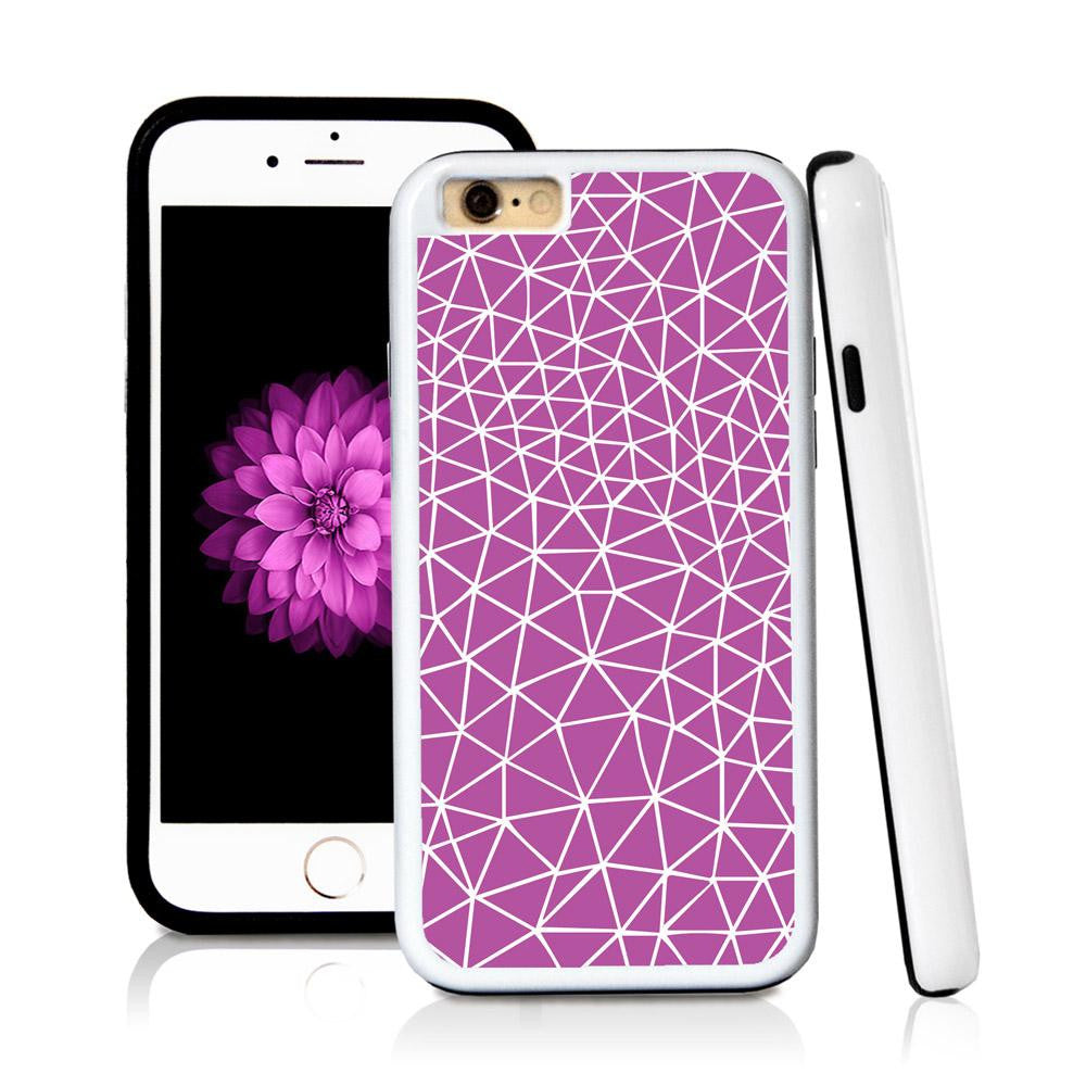 iPhone 6 case Line pattern in Purple with hard plastic & rubber protective cover