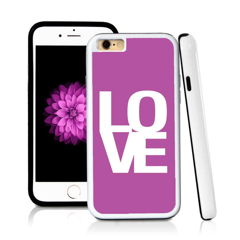 iPhone 6 case Love simple type helvetica in Purple with hard plastic & rubber protective cover