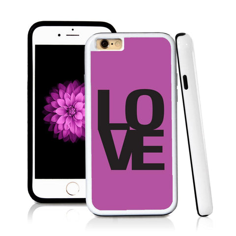 iPhone 6 case Love simple type helvetica in Purple with hard plastic and rubber protective cover