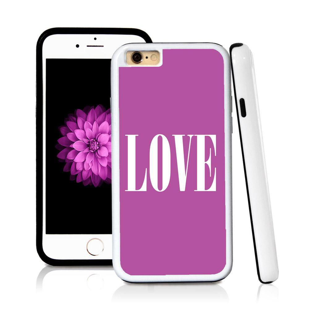 iPhone 6 case Love typography serif modern in Purple with hard plastic & rubber protective cover