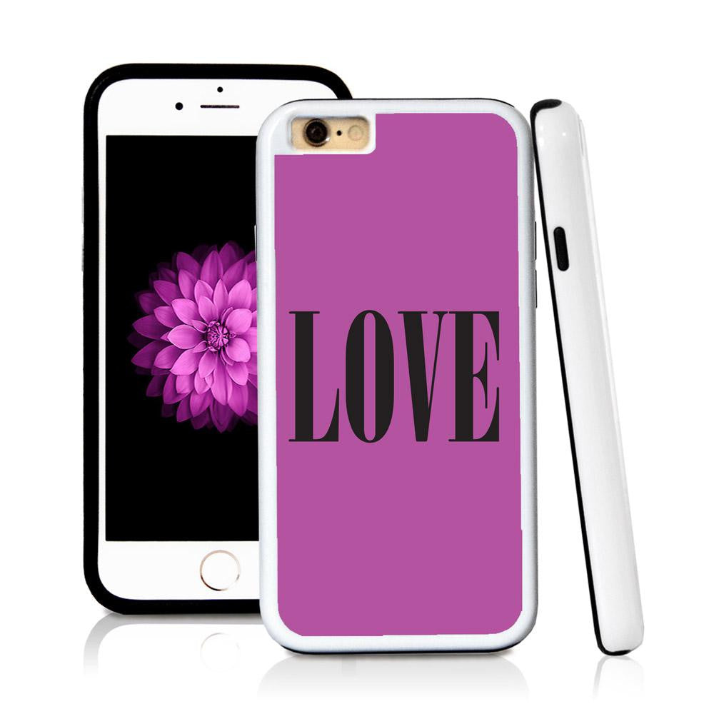 iPhone 6 case Love typography serif modern in Purple with hard plastic and rubber protective cover