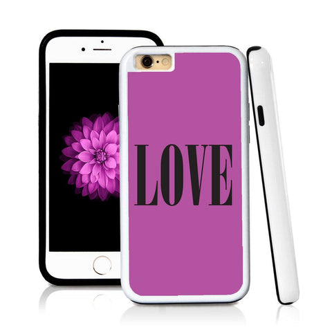 iPhone 6 case Love typography serif modern in Purple with hard plastic and rubber protective cover