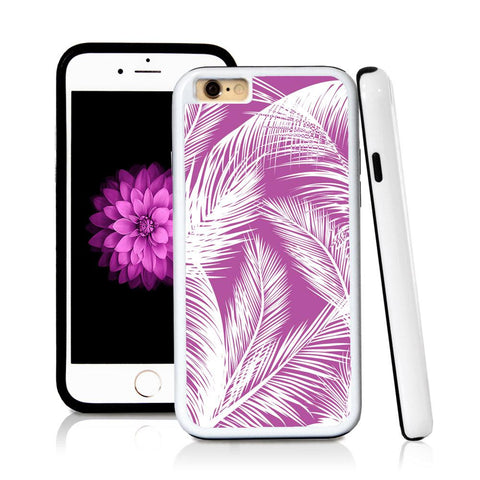 iPhone 6 case Palm leaves thin in Purple with hard plastic & rubber protective cover