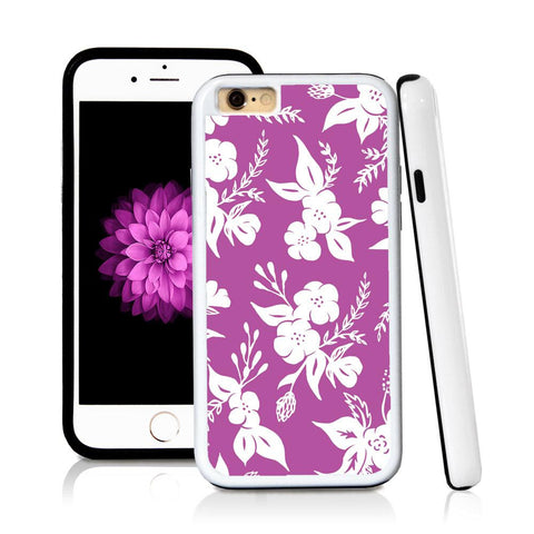 iPhone 6 case Solid flowal clusters in Purple with hard plastic & rubber protective cover