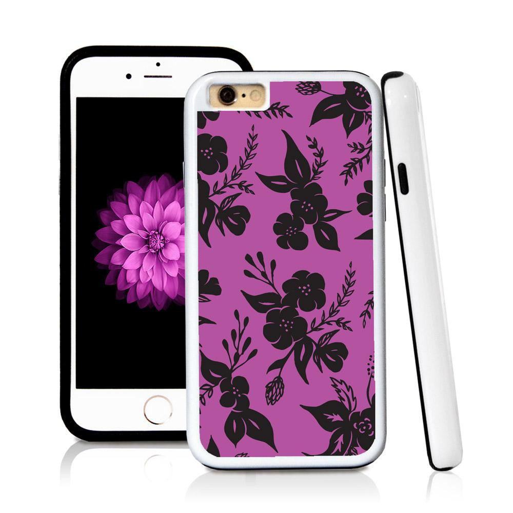 iPhone 6 case Solid flowal clusters in Purple with hard plastic and rubber protective cover