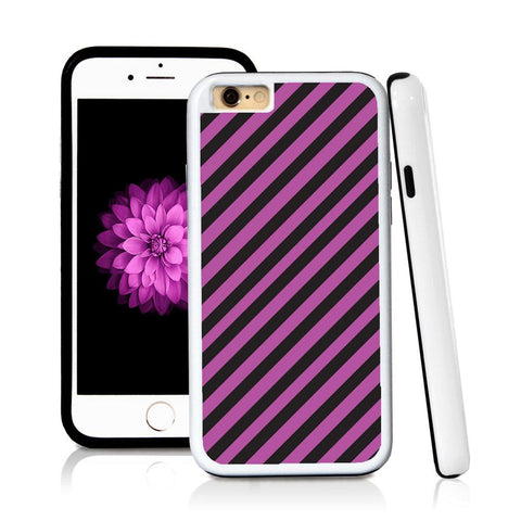 iPhone 6 case Stripe angle in Purple with hard plastic & rubber protective cover