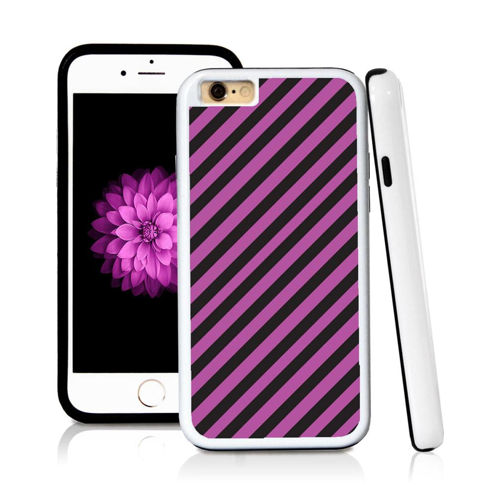 iPhone 6 case Stripe angle in Purple with hard plastic and rubber protective cover