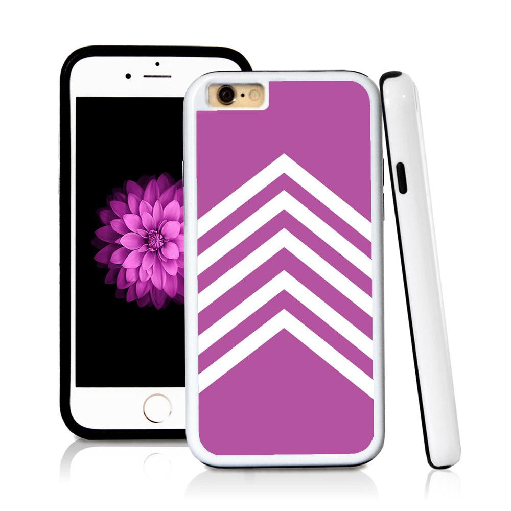 iPhone 6 case Stripes five middle page v in Purple with hard plastic & rubber protective cover