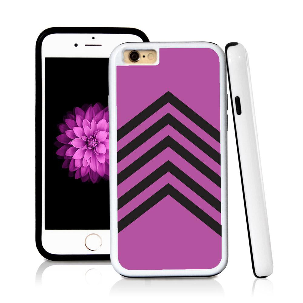 iPhone 6 case Stripes five middle page v in Purple with hard plastic and rubber protective cover