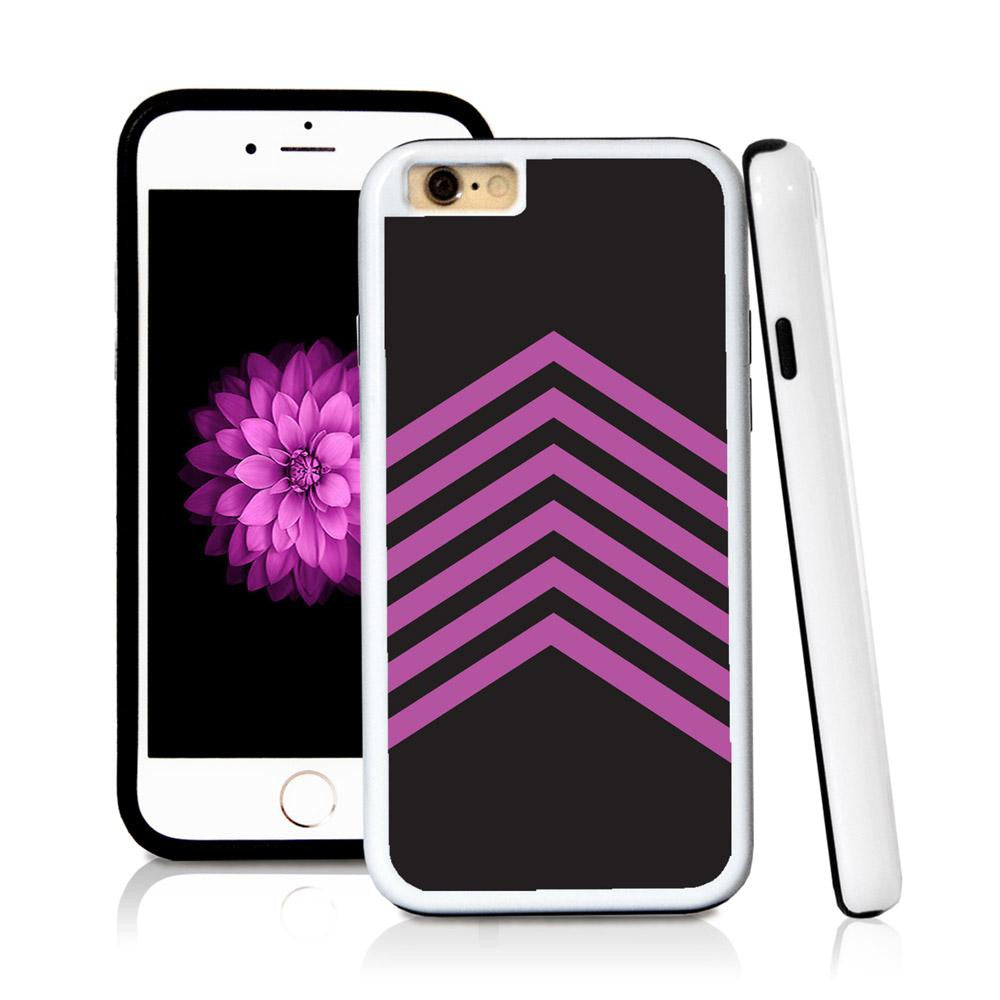 iPhone 6 case Stripes six negative color in Purple with hard plastic & rubber protective cover