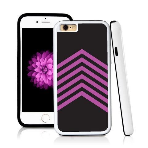 iPhone 6 case Stripes six negative color in Purple with hard plastic and rubber protective cover