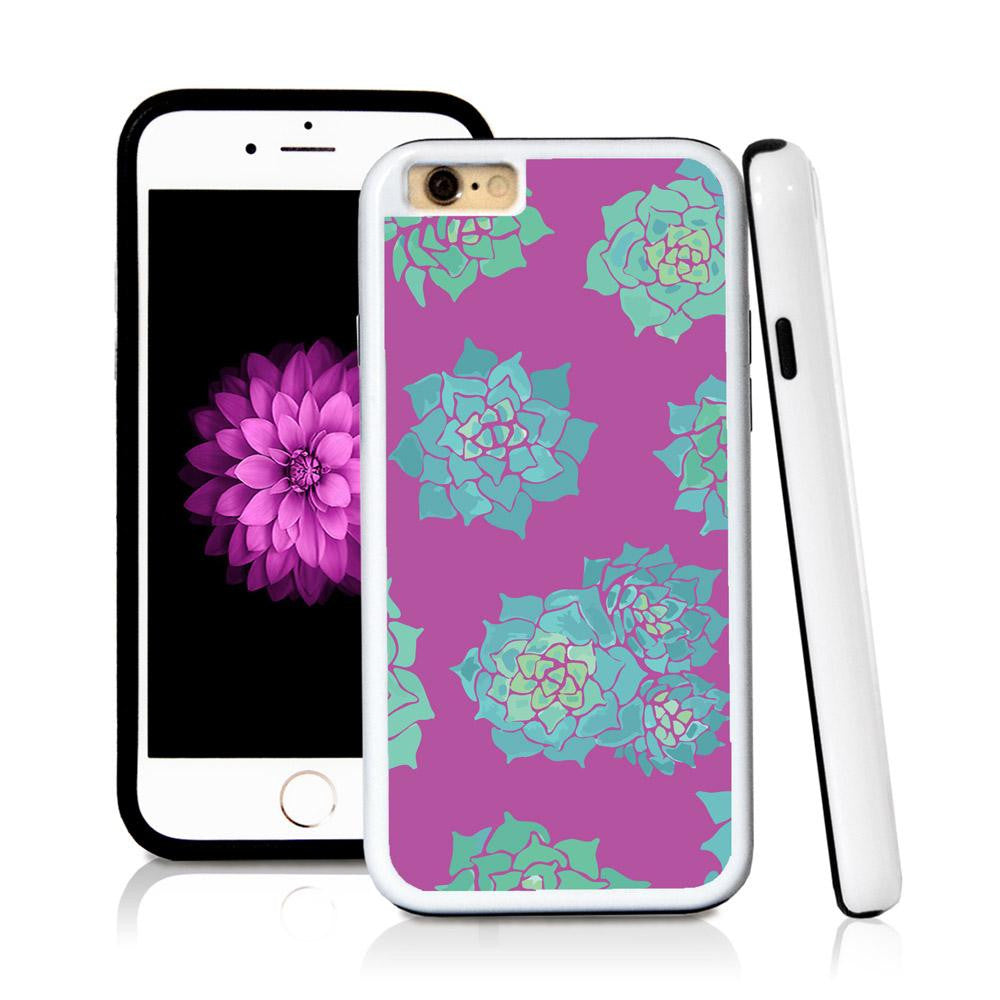 iPhone 6 case Succulent three in Purple with hard plastic & rubber protective cover