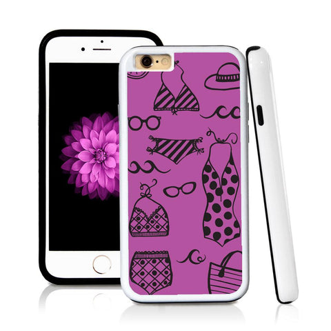 iPhone 6 case Swim vintage scene in Purple with hard plastic and rubber protective cover