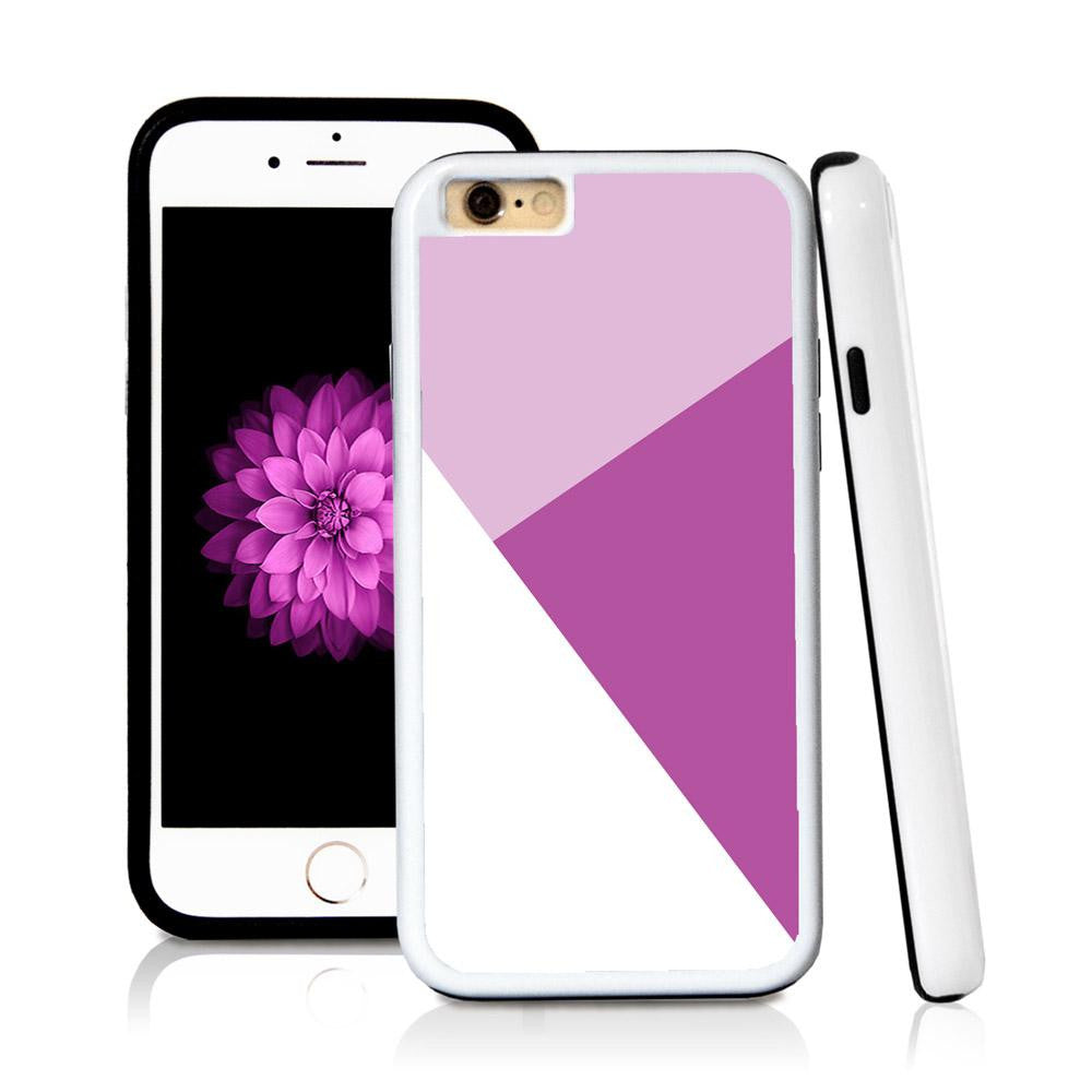 iPhone 6 case Three abstract modern simple sections in Purple with hard plastic & rubber protective cover