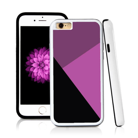 iPhone 6 case Three abstract modern simple sections in Purple with hard plastic and rubber protective cover