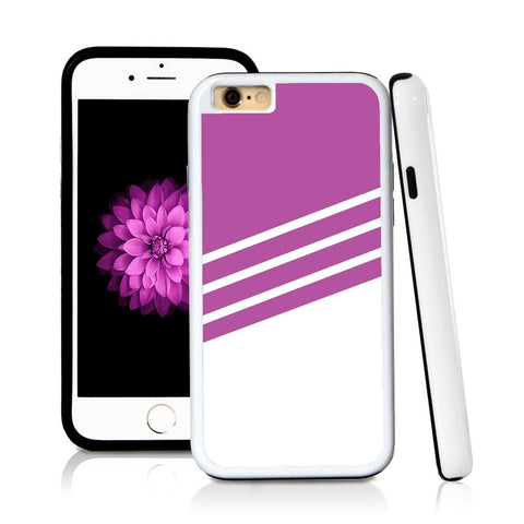 iPhone 6 case Three stripes bottom half in Purple with hard plastic & rubber protective cover