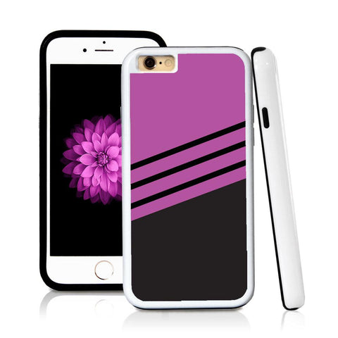 iPhone 6 case Three stripes bottom half in Purple with hard plastic and rubber protective cover