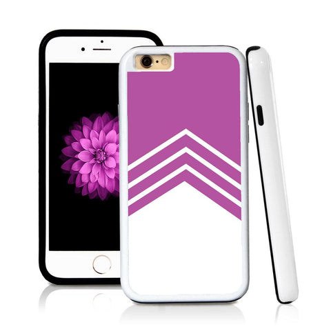 iPhone 6 case Three stripe triangle bottom in Purple with hard plastic & rubber protective cover