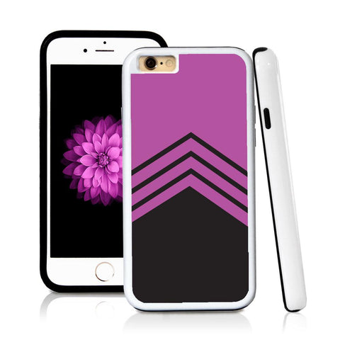 iPhone 6 case Three stripe triangle bottom in Purple with hard plastic and rubber protective cover