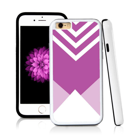 iPhone 6 case Triangle bottom stripes top in Purple with hard plastic & rubber protective cover