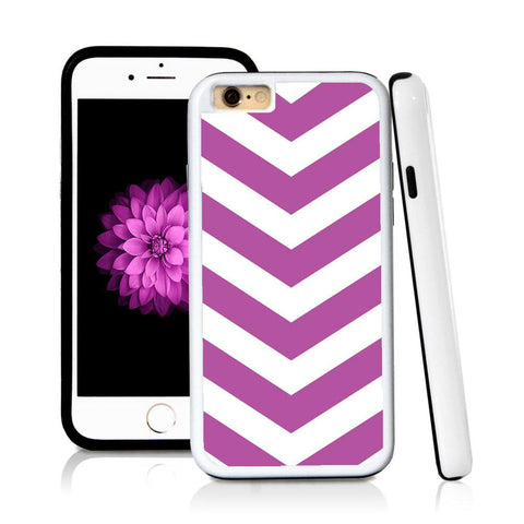 iPhone 6 case V stripe seven in Purple with hard plastic & rubber protective cover