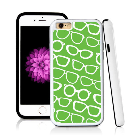 iPhone 6 case Sunglass pattern in Green with hard plastic & rubber protective cover