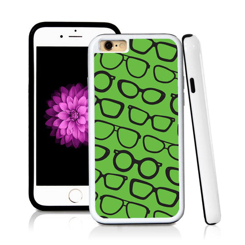 iPhone 6 case Sunglass pattern in Green with hard plastic and rubber protective cover