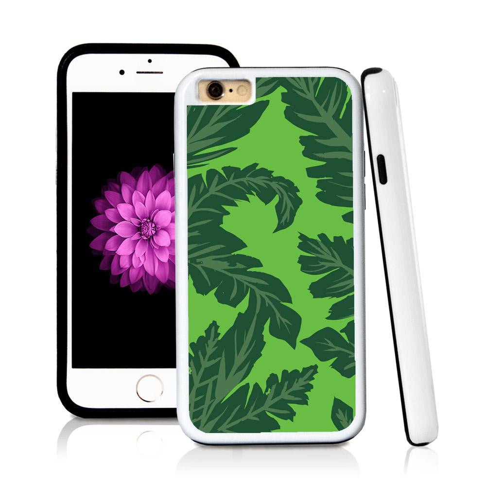 iPhone 6 case Palm leaves green in Green with hard plastic & rubber protective cover