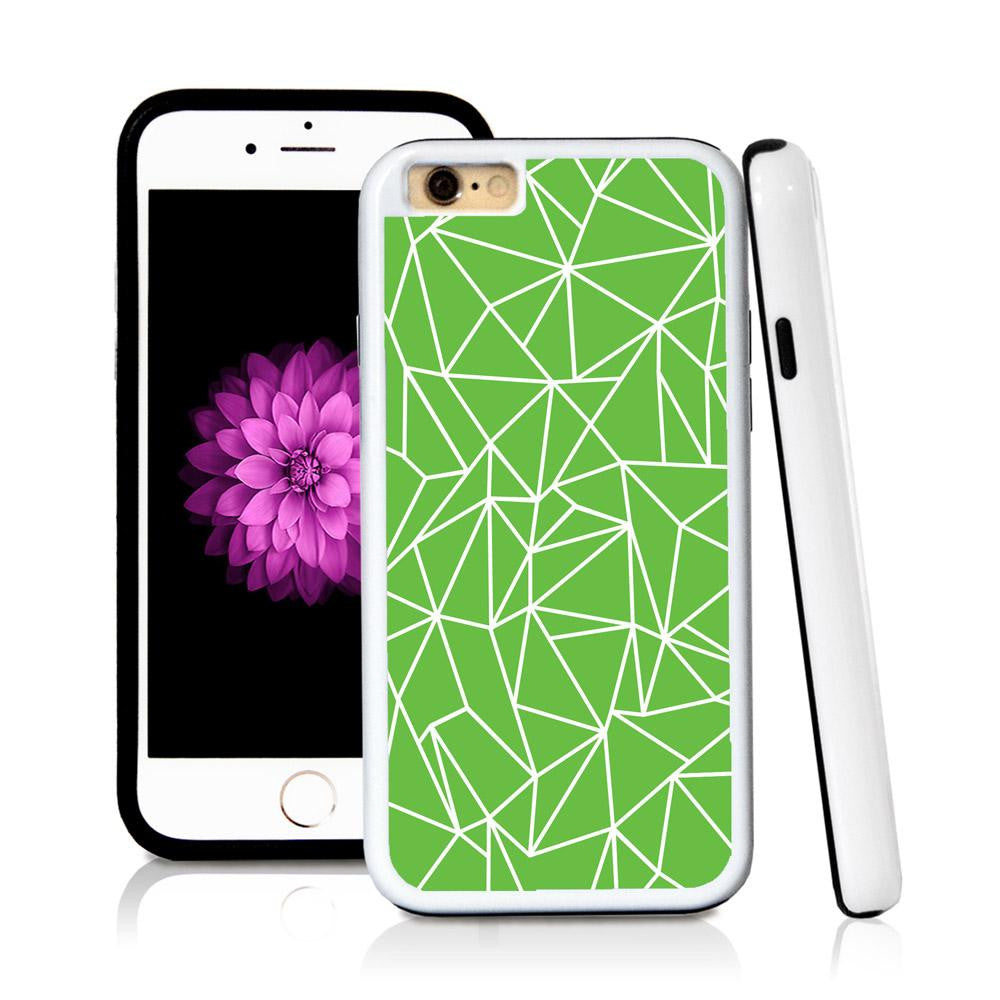 iPhone 6 case Abstract lines in Green with hard plastic & rubber protective cover